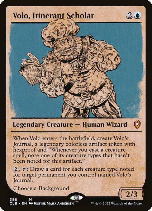Volo, Itinerant Scholar (388) [Commander Legends: Battle for Baldur's Gate] [Showcase]