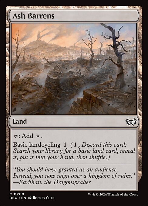 Ash Barrens (260) [Duskmourn: House of Horror Commander]