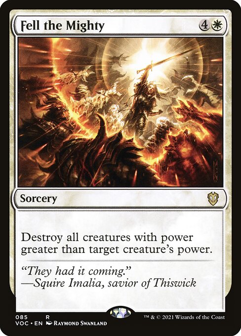 Fell the Mighty (85) [Crimson Vow Commander]