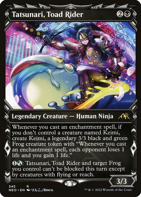 Tatsunari, Toad Rider (345) [Kamigawa: Neon Dynasty] [Showcase]