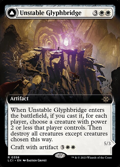 Unstable Glyphbridge // Sandswirl Wanderglyph (358) [The Lost Caverns of Ixalan] [Extended Art]