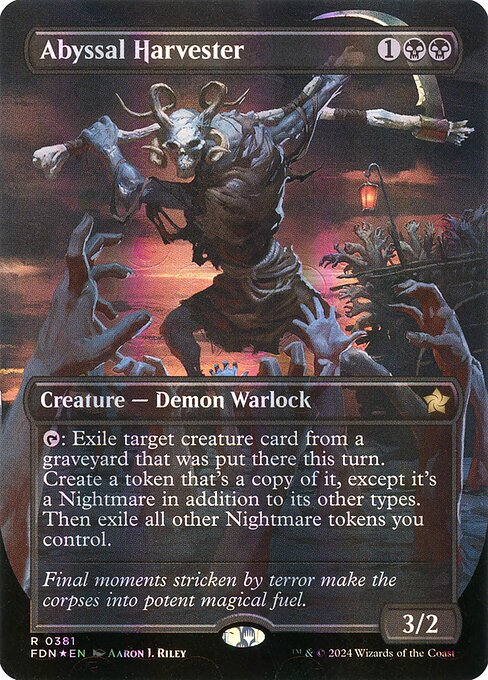 Abyssal Harvester (Borderless) (Mana Foil) (381) [Foundations]