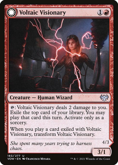 Voltaic Visionary // Volt-Charged Berserker (183) [Innistrad: Crimson Vow]