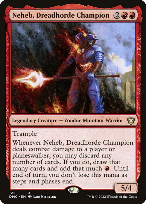Neheb, Dreadhorde Champion (125) [Dominaria United Commander]