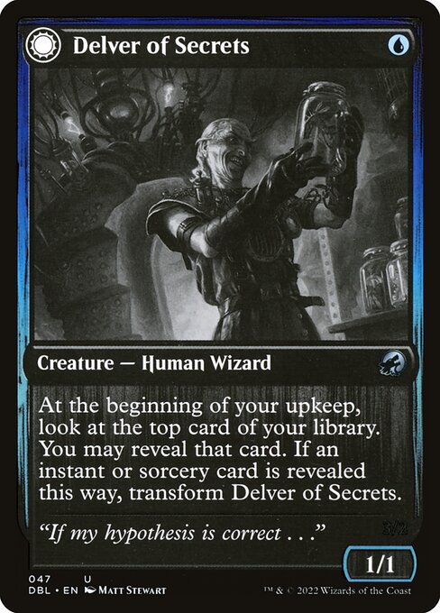 Delver of Secrets // Insectile Aberration (47) [Innistrad: Double Feature]