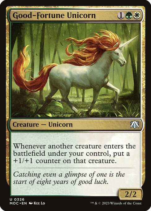 Good-Fortune Unicorn (326) [March of the Machine Commander]