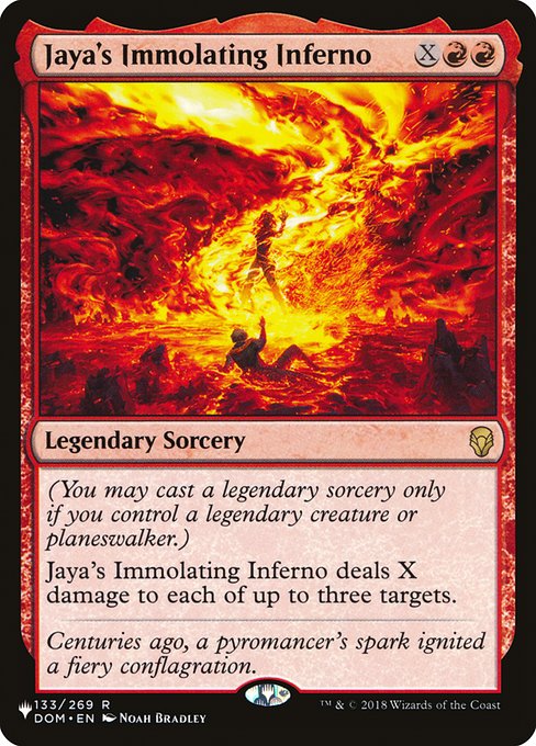 Jaya's Immolating Inferno (DOM-133) [The List]