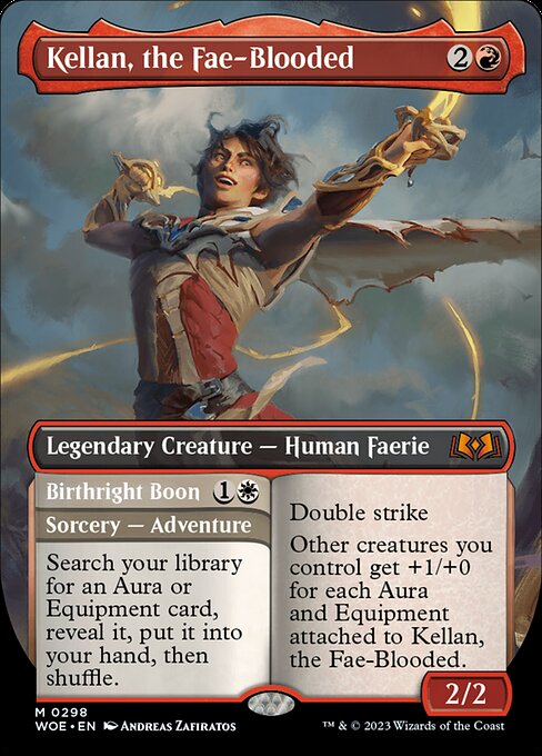 Kellan, the Fae-Blooded // Birthright Boon (298) [Wilds of Eldraine] [Borderless]