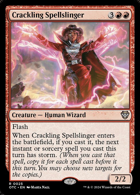Crackling Spellslinger (25) [Outlaws of Thunder Junction Commander]
