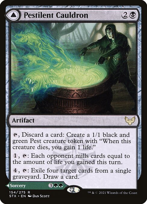 Pestilent Cauldron // Restorative Burst (154) [Strixhaven: School of Mages]