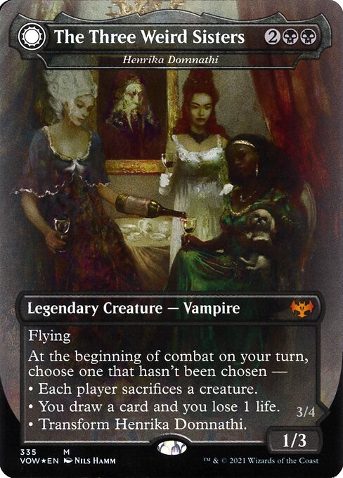 Henrika Domnathi // Henrika, Infernal Seer (335) [Innistrad: Crimson Vow] [Borderless]
