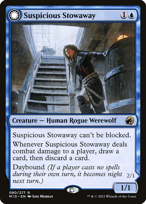 Suspicious Stowaway // Seafaring Werewolf (80) [Innistrad: Midnight Hunt]
