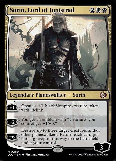 Sorin, Lord of Innistrad (289) [The Lost Caverns of Ixalan Commander]