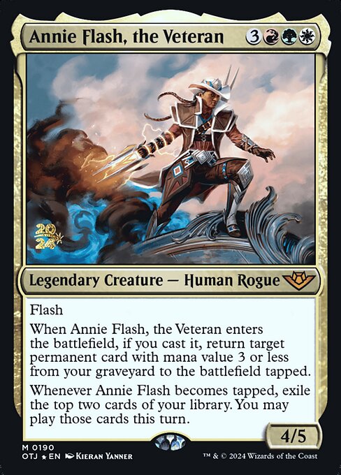 Annie Flash, the Veteran (190s) [Outlaws of Thunder Junction Promos]