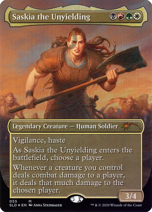 Saskia the Unyielding (55) [Secret Lair Drop] [Borderless]