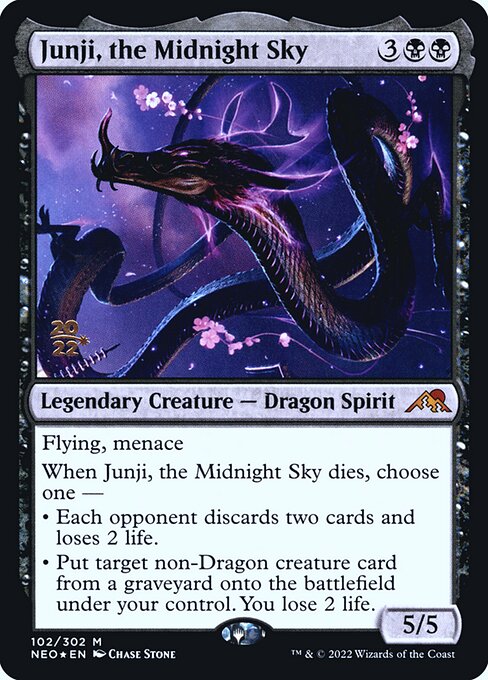 Junji, the Midnight Sky (102s) [Kamigawa: Neon Dynasty Promos]