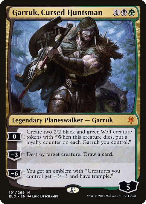Garruk, Cursed Huntsman (191) [Throne of Eldraine]