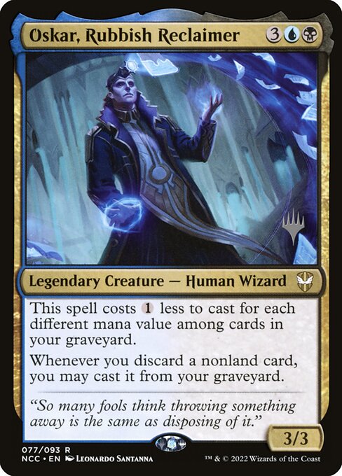 Oskar, Rubbish Reclaimer (77p) [New Capenna Commander Promos]