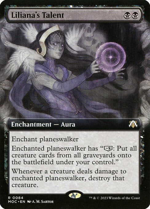 Liliana's Talent (84) [March of the Machine Commander] [Extended Art]