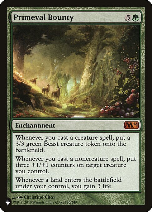 Primeval Bounty (M14-190) [The List]