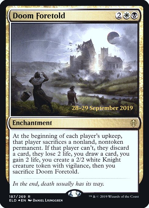 Doom Foretold (187s) [Throne of Eldraine Promos]