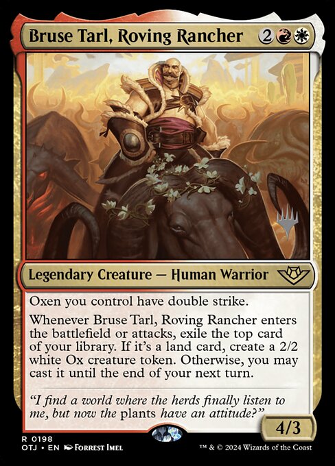 Bruse Tarl, Roving Rancher (198p) [Outlaws of Thunder Junction Promos]