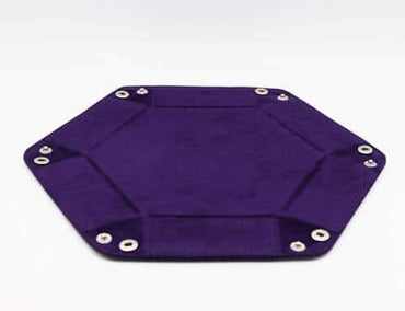 Hex Dice Tray Navy With Purple Leatherette/Velvet image 0