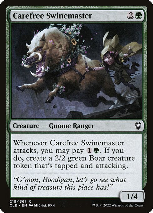 Carefree Swinemaster (219) [Commander Legends: Battle for Baldur's Gate]