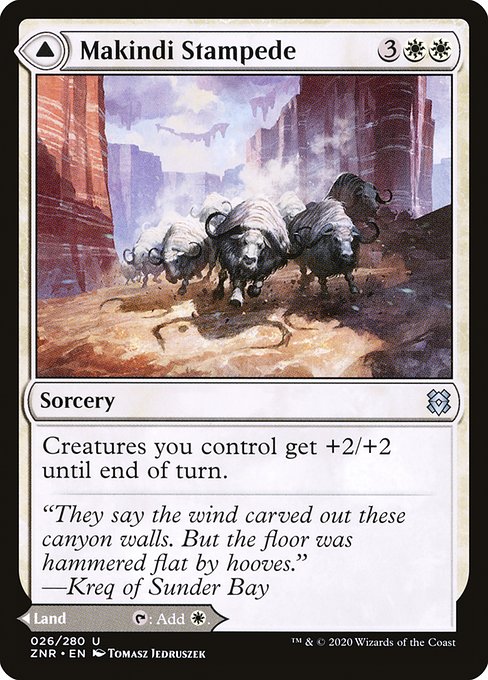 Makindi Stampede // Makindi Mesas (26) [Zendikar Rising]