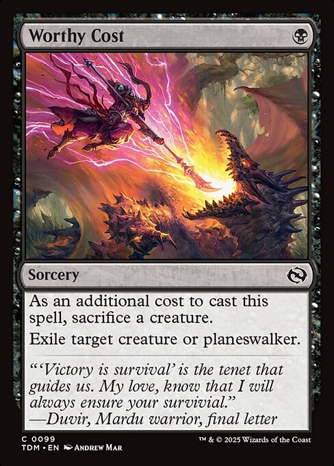 Worthy Cost (99) [Tarkir: Dragonstorm]