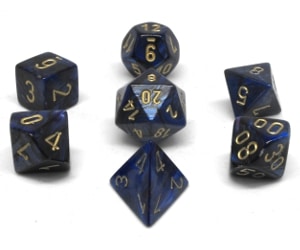 CHX27427 Royal Blue/Gold Scarab Poly 7PC Set image 0