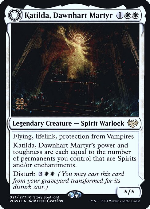 Katilda, Dawnhart Martyr // Katilda's Rising Dawn (21s) [Innistrad: Crimson Vow Promos]