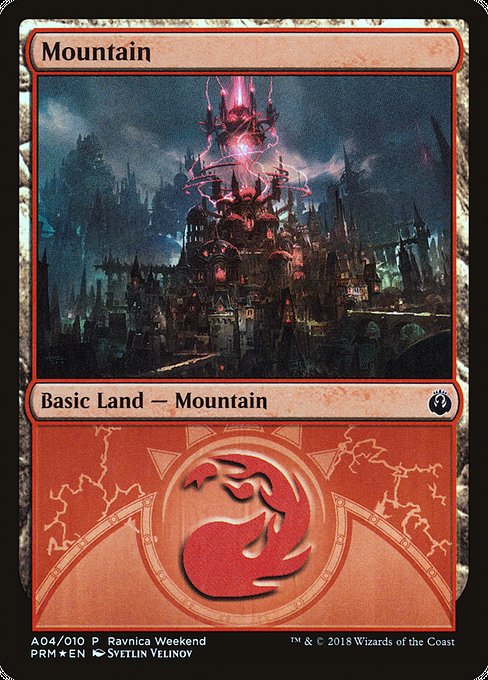 Mountain (A04) [GRN Ravnica Weekend]