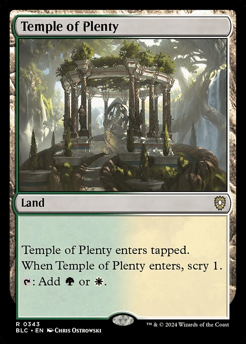 Temple of Plenty (343) [Bloomburrow Commander]