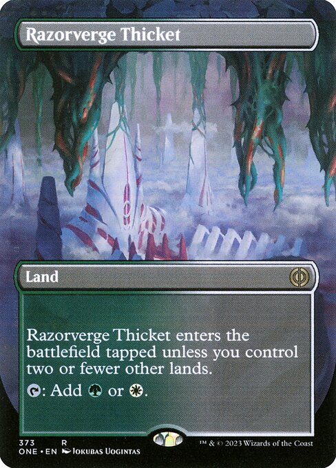 Razorverge Thicket (373) [Phyrexia: All Will Be One] [Borderless]