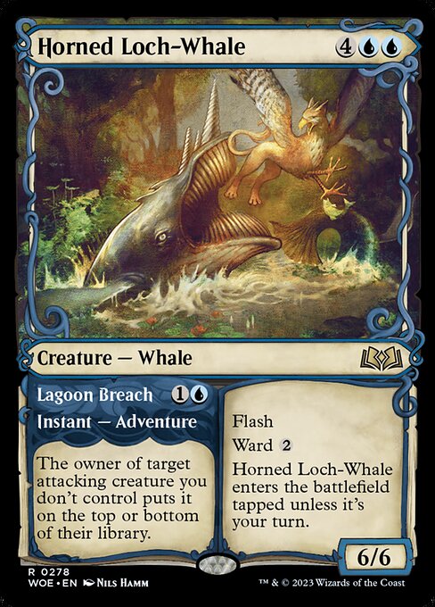 Horned Loch-Whale // Lagoon Breach (278) [Wilds of Eldraine] [Showcase]