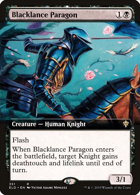 Blacklance Paragon (351) [Throne of Eldraine] [Extended Art]