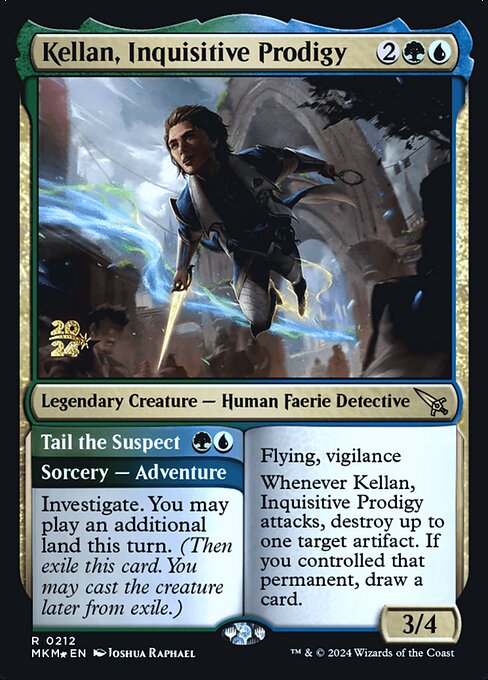 Kellan, Inquisitive Prodigy // Tail the Suspect (212s) [Murders at Karlov Manor Promos]