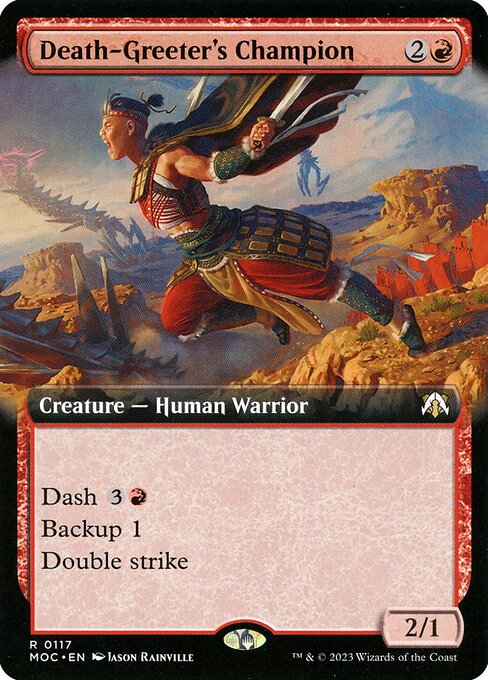 Death-Greeter's Champion (117) [March of the Machine Commander] [Extended Art]