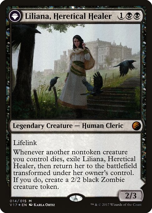 Liliana, Heretical Healer // Liliana, Defiant Necromancer (14) [From the Vault: Transform]