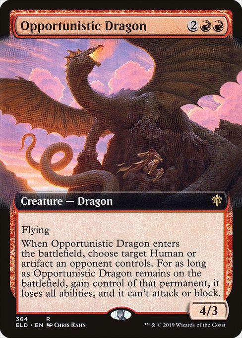Opportunistic Dragon (364) [Throne of Eldraine] [Extended Art]