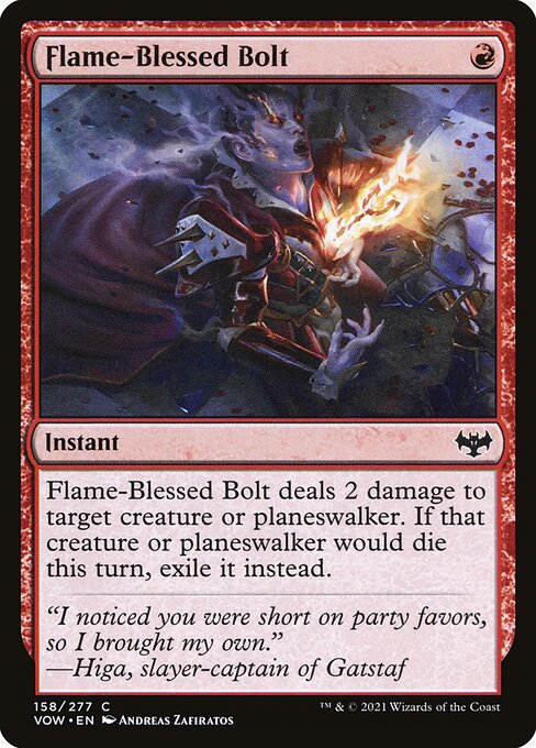 Flame-Blessed Bolt (158) [Innistrad: Crimson Vow]