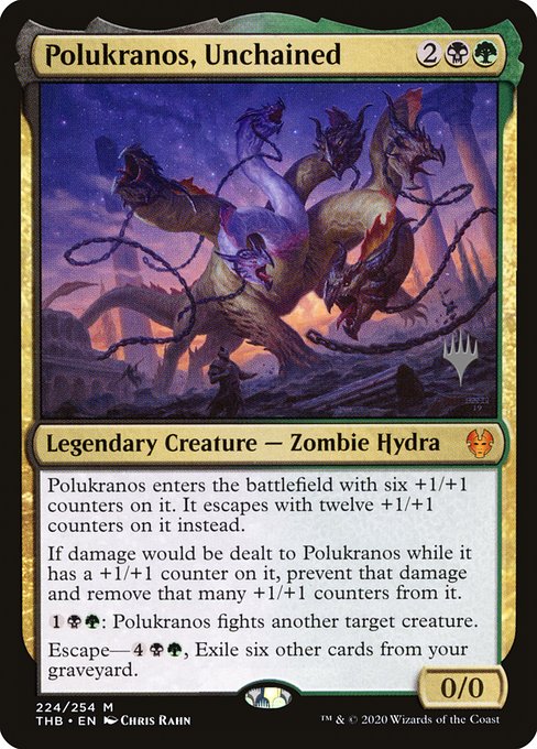 Polukranos, Unchained (224p) [Theros Beyond Death Promos]