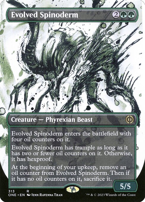 Evolved Spinoderm (313) [Phyrexia: All Will Be One] [Showcase, Borderless]