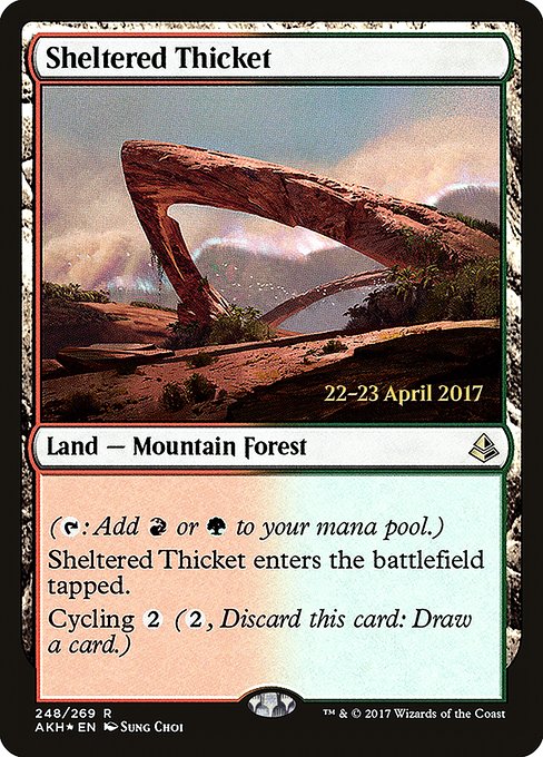 Sheltered Thicket (248s) [Amonkhet Promos]