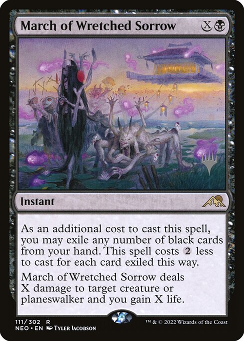 March of Wretched Sorrow (111p) [Kamigawa: Neon Dynasty Promos]