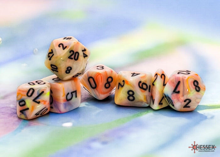 Chessex Mega-Hedral Festive Circus Black 7pc Dice Set image 0