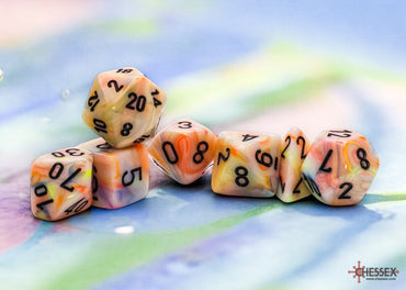 Chessex Mega-Hedral Festive Circus Black 7pc Dice Set image 0