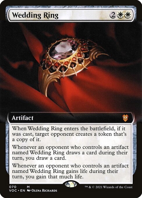 Wedding Ring (70) [Crimson Vow Commander] [Extended Art]