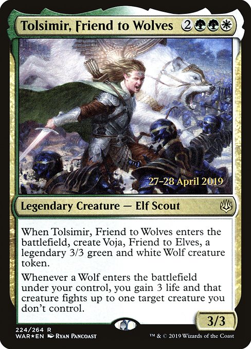 Tolsimir, Friend to Wolves (224s) [War of the Spark Promos]